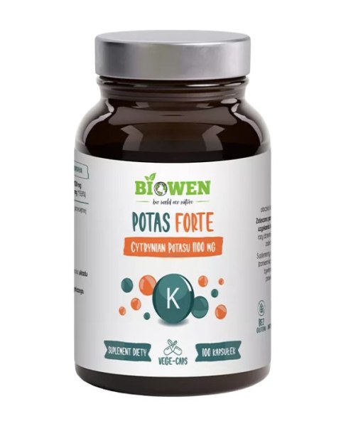 POTAS FORTE (1100 mg) BEZGLUTENOWY 100 KAPSUŁEK - BIOWEN