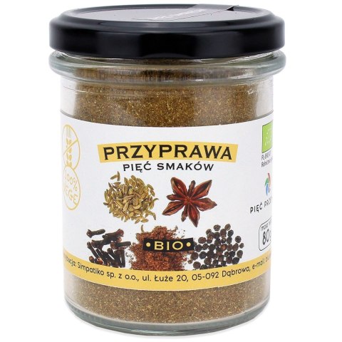 PRZYPRAWA PIĘĆ SMAKÓW BEZGLUTENOWA BIO 80 g - PIĘĆ PRZEMIAN