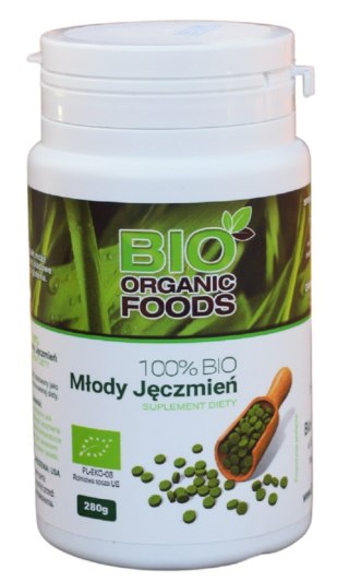 SOK Z MŁODEGO JĘCZMIENIA BIO (500 mg) 560 TABLETEK - BIO ORGANIC FOODS