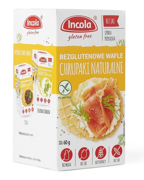 WAFLE KUKURYDZIANE NATURALNE BEZGLUTENOWE 60 g - INCOLA