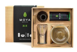 ZESTAW CEREMONIALNY DO MATCHY ZE SZKLANĄ CZARKĄ - MOYA MATCHA