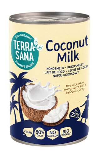 COCONUT MILK - NAPÓJ KOKOSOWY BEZ GUMY GUAR (22 % TŁUSZCZU) BIO 400 ml - TERRASANA