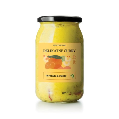 CURRY DELIKATNE Z MANGO I ORZECHAMI NERKOWCA BIO 900 ml - DELIKATNA CURRY DELIKATNE Z MANGO I ORZECHAMI NERKOWCA BIO 900 ml - DELIKATNA