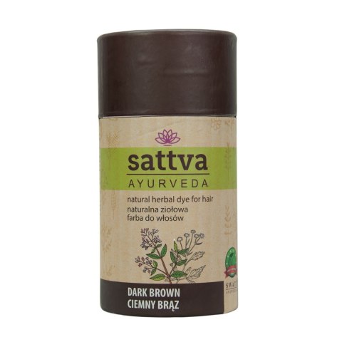 HENNA CIEMNY BRĄZ ECO 150 g - SATTVA (AYURVEDA) HENNA CIEMNY BRĄZ ECO 150 g - SATTVA (AYURVEDA)