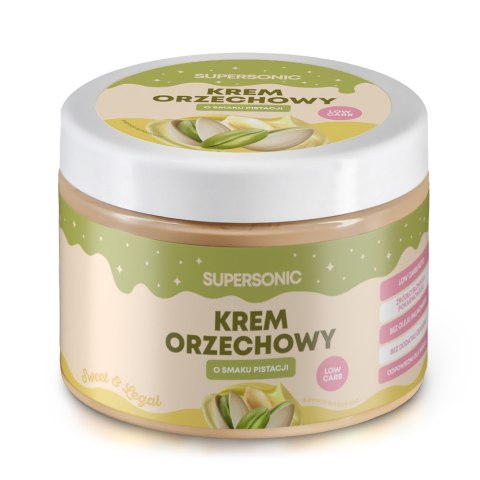 KREM ORZECHOWY Z PISTACJAMI BEZ DODATKU CUKRÓW 250 g - SUPERSONIC KREM ORZECHOWY Z PISTACJAMI BEZ DODATKU CUKRÓW 250 g - SUPERSONIC