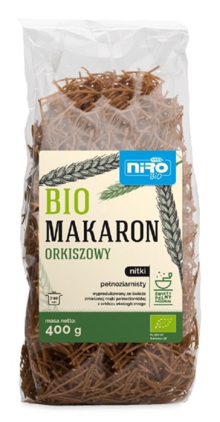 MAKARON (ORKISZOWY RAZOWY) NITKI BIO 400 g - NIRO