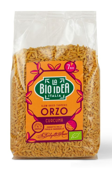 MAKARON (ORZO Z KURKUMĄ I CZARNYM PIEPRZEM) BIO 400 g - LA BIO IDEA