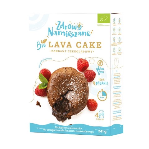 MIESZANKA NA CIASTO FONDANT CZEKOLADOWY (LAVA CAKE) BEZGLUTENOWA BIO 241 g - ZDROWO NAMIESZANE MIESZANKA NA CIASTO FONDANT CZEKOLADOWY (LAVA CAKE) BEZGLUTENOWA BIO 241 g - ZDROWO NAMIESZANE