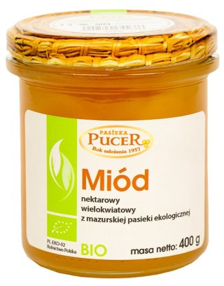 MIÓD NEKTAROWY WIELOKWIATOWY BIO 400 g - PASIEKA PUCER