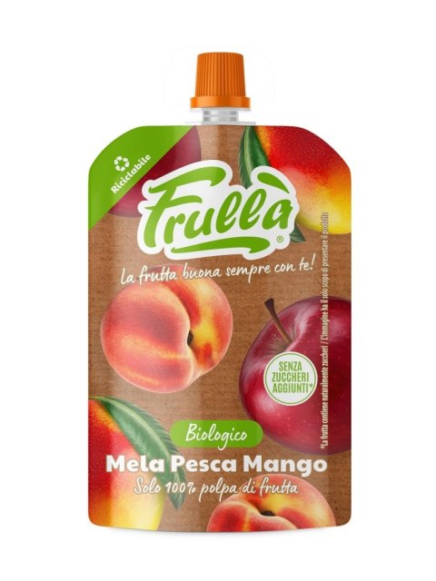 MUS JABŁKO - MANGO - BRZOSKWINIA BEZ DODATKU CUKRÓW BIO 100 g - NATURA NUOVA