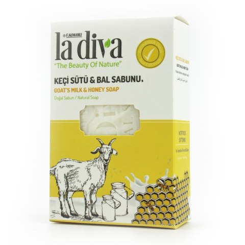 MYDŁO W KOSTCE KOZIE MLEKO I MIÓD 100 g - LA DIVA MYDŁO W KOSTCE KOZIE MLEKO I MIÓD 100 g - LA DIVA