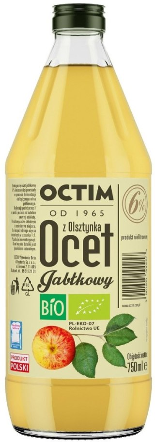 OCET JABŁKOWY 6 % NIEFILTROWANY BIO 750 ml - OCTIM