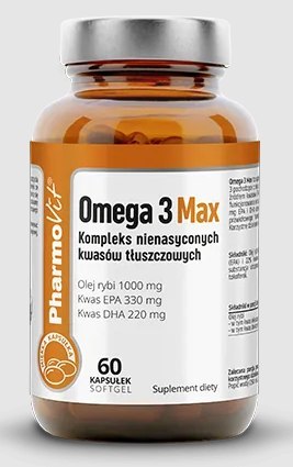 OMEGA-3 MAX BEZGLUTENOWE 60 KAPSUŁEK - PHARMOVIT (CLEAN LABEL)