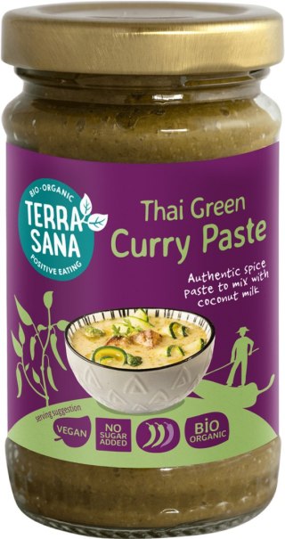 PASTA TAJSKA ZIELONE CURRY BIO 120 g - TERRASANA