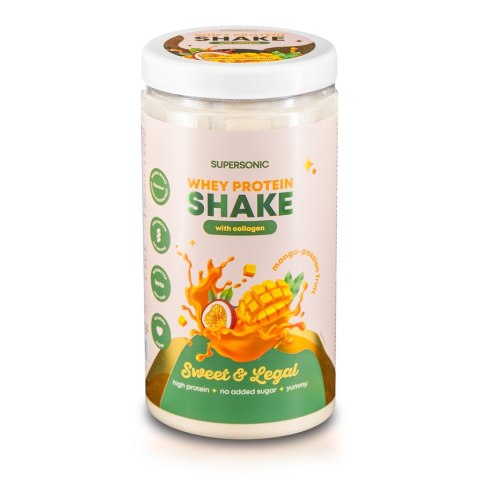 SHAKE PROTEINOWY Z KOLAGENEM O SMAKU MANGO - MARAKUJA BEZ DODATKU CUKRÓW KETO 560 g - SUPERSONIC SHAKE PROTEINOWY Z KOLAGENEM O SMAKU MANGO - MARAKUJA BEZ DODATKU CUKRÓW KETO 560 g - SUPERSONIC