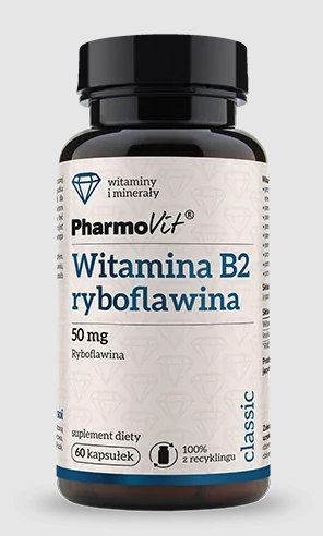 WITAMINA B2 (50 mg) BEZGLUTENOWA 60 KAPSUŁEK - PHARMOVIT (CLASSIC)