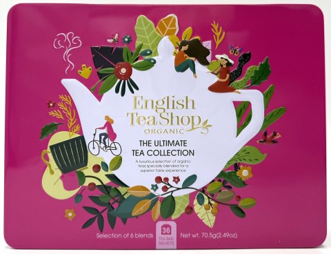 ZESTAW HERBAT I HERBATEK CODZIENNYCH BIO W PUSZCE (THE ULTIMATE - 6 SMAKÓW) (36 x 1,96 g) 70,5 g - ENGLISH TEA SHOP ORGANIC ZESTAW HERBAT I HERBATEK CODZIENNYCH BIO W PUSZCE (THE ULTIMATE - 6 SMAKÓW) (36 x 1,96 g) 70,5 g - ENGLISH TEA SHOP ORGANIC