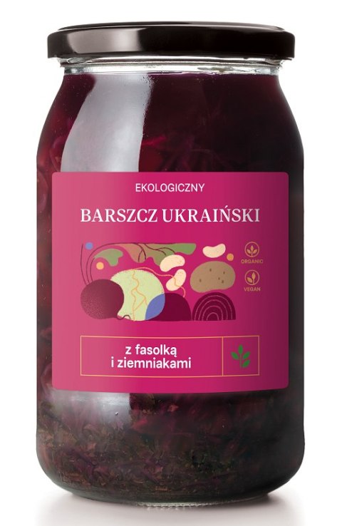 ZUPA BARSZCZ UKRAIŃSKI Z FASOLKĄ I ZIEMNIAKAMI BIO 900 ml - DELIKATNA