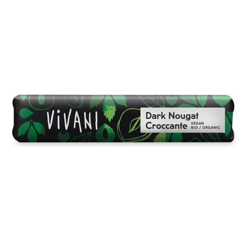 BATON Z GORZKIEJ CZEKOLADY NUGATOWEJ Z KROKANTEM Z ORZECHÓW LASKOWYCH BIO 35 g - VIVANI BATON Z GORZKIEJ CZEKOLADY NUGATOWEJ Z KROKANTEM Z ORZECHÓW LASKOWYCH BIO 35 g - VIVANI