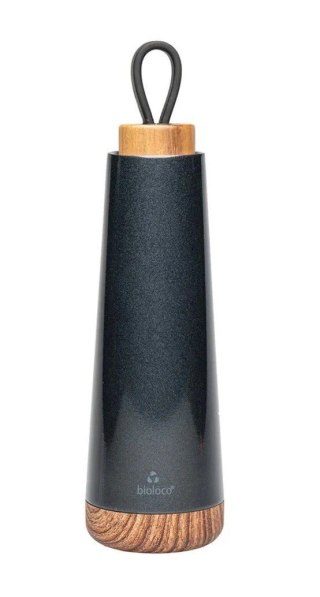 BUTELKA TERMICZNA Z SILIKONOWYM UCHWYTEM CZARNA 500 ml - CHIC-MIC