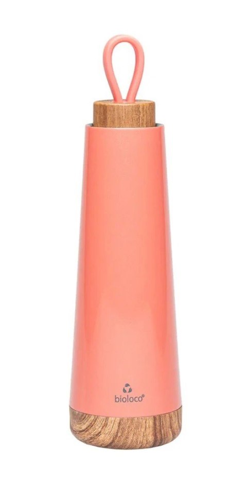 BUTELKA TERMICZNA Z SILIKONOWYM UCHWYTEM KORALOWA 500 ml - CHIC-MIC BUTELKA TERMICZNA Z SILIKONOWYM UCHWYTEM KORALOWA 500 ml - CHIC-MIC