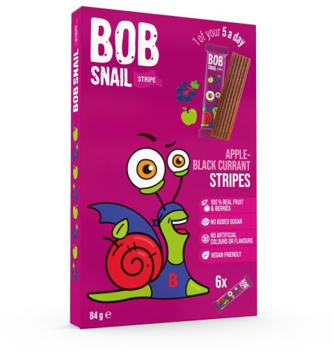 Bob Snail paski owocowe jabłko-czarna porzeczka 84g