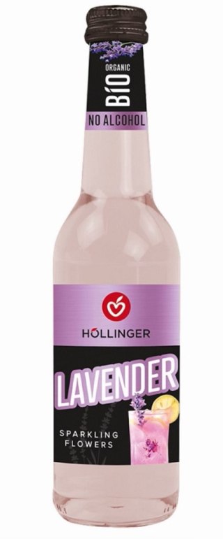 DRINK MUSUJĄCY BEZALKOHOLOWY O SMAKU LAWENDY BIO 330 ml - HOLLINGER