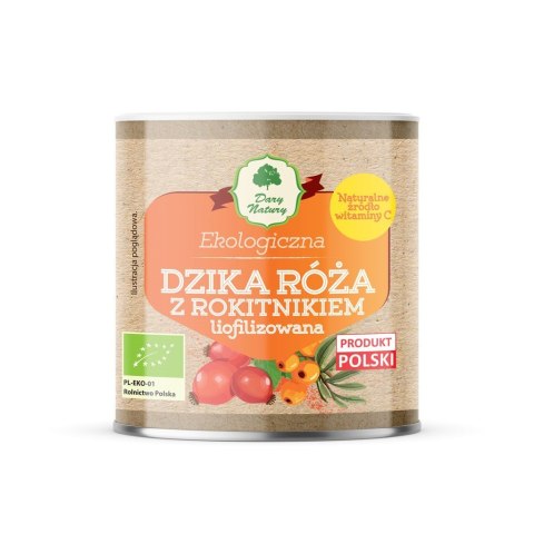 DZIKA RÓŻA Z ROKITNIKIEM LIOFILIZOWANA SPROSZKOWANA BIO 70 g - DARY NATURY DZIKA RÓŻA Z ROKITNIKIEM LIOFILIZOWANA SPROSZKOWANA BIO 70 g - DARY NATURY