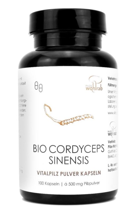 GRZYBY CORDYCEPS SINENSIS BIO (500 mg) 100 KAPSUŁEK - PILZE WOHLRAB GRZYBY CORDYCEPS SINENSIS BIO (500 mg) 100 KAPSUŁEK - PILZE WOHLRAB