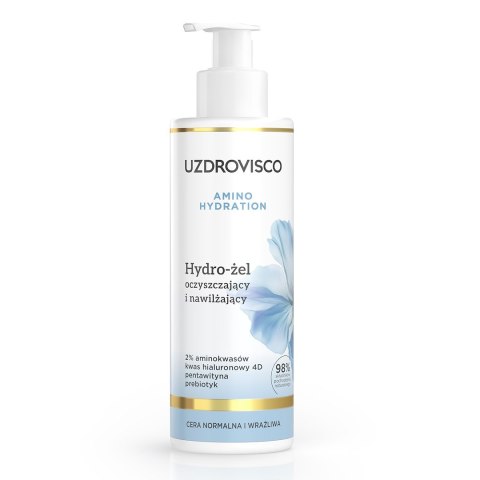 HYDRO - ŻEL DO TWARZY OCZYSZCZAJĄCO - NAWILŻAJĄCY 200 ml - UZDROVISCO (AMINO HYDRATION) HYDRO - ŻEL DO TWARZY OCZYSZCZAJĄCO - NAWILŻAJĄCY 200 ml - UZDROVISCO (AMINO HYDRATION)
