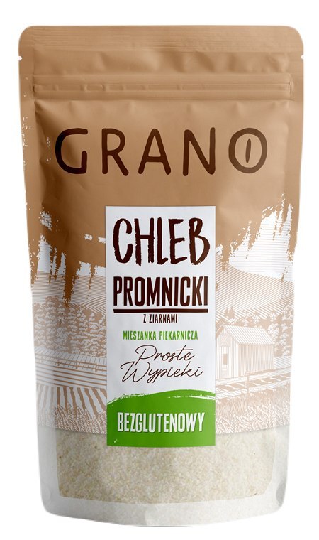 MIESZANKA DO WYPIEKU CHLEBA PROMNICKIEGO Z ZIARNAMI BEZGLUTENOWA 500 g - GRANO