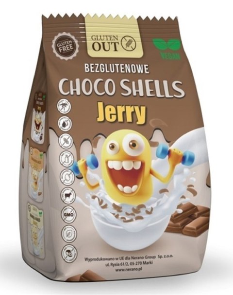 MUSZELKI ZBOŻOWE KAKAOWE BEZGLUTENOWE 375 g - JERRY GLUTEN OUT MUSZELKI ZBOŻOWE KAKAOWE BEZGLUTENOWE 375 g - JERRY GLUTEN OUT