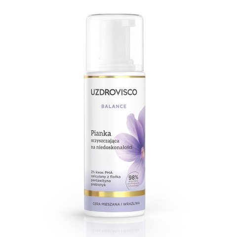 PIANKA DO TWARZY OCZYSZCZAJĄCA NA NIEDOSKONAŁOŚCI 150 ml - UZDROVISCO (BALANCE) PIANKA DO TWARZY OCZYSZCZAJĄCA NA NIEDOSKONAŁOŚCI 150 ml - UZDROVISCO (BALANCE)