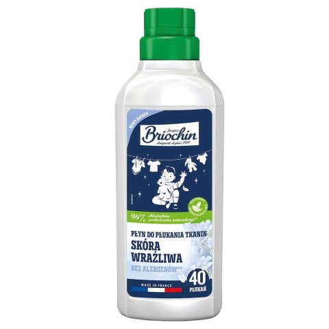 PŁYN DO ZMIĘKCZANIA TKANIN DLA SKÓRY WRAŻLIWEJ 750 ml (40 PRAŃ) - BRIOCHIN PŁYN DO ZMIĘKCZANIA TKANIN DLA SKÓRY WRAŻLIWEJ 750 ml (40 PRAŃ) - BRIOCHIN